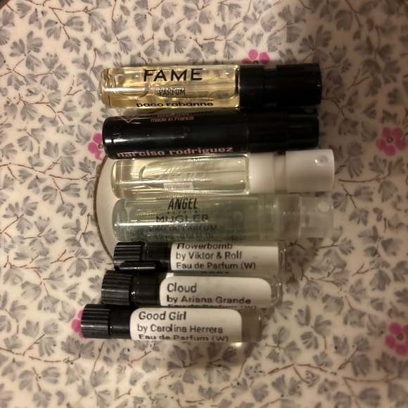 Samples x7– Flowerbomb, Good Girl, Mugler Angel and more! - Picture 1 of 2